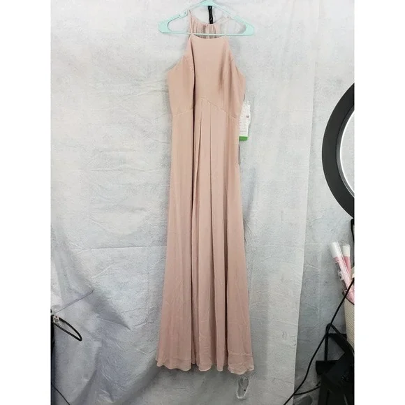 Levkoff (Nordstrom) blush pink 12 formal dress NWT floor length - Picture 2 of 6